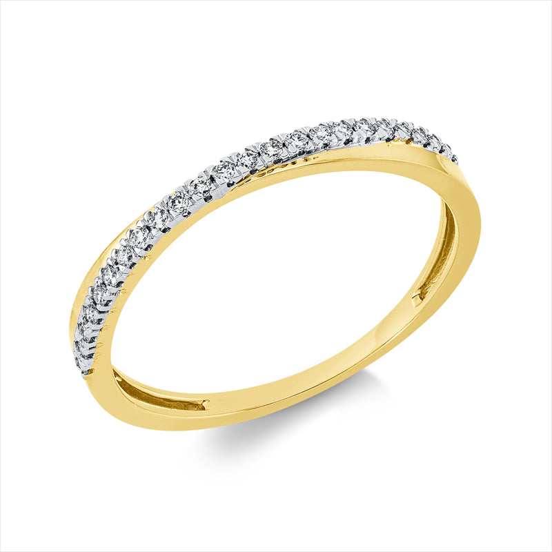 Ring    aus 750/-18 Karat Gelbgold mit 23 Diamanten 0