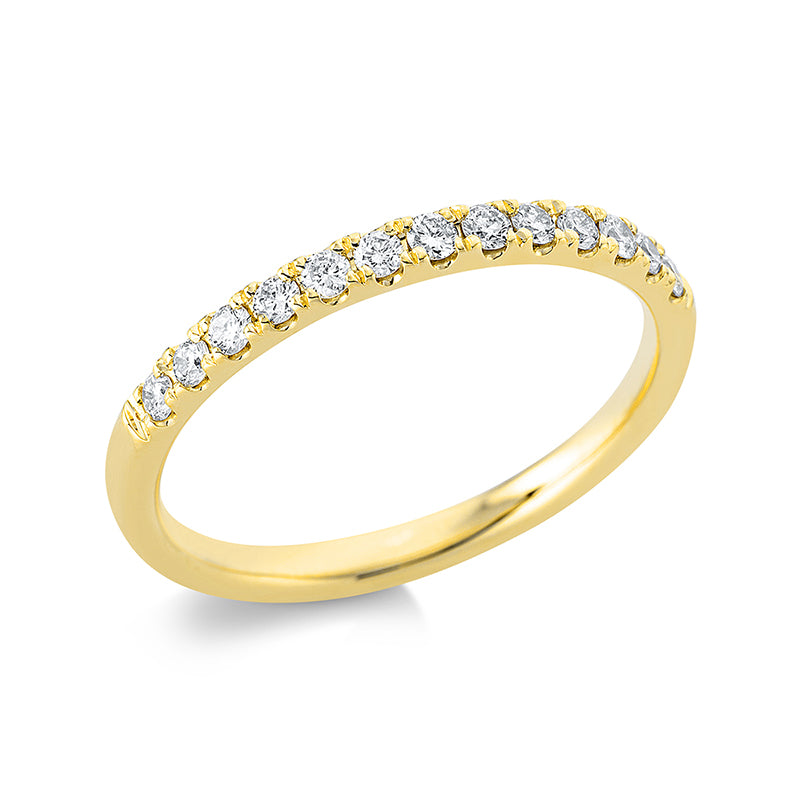 Ring - Memoire halb aus Gold mit Diamanten - 1CG37