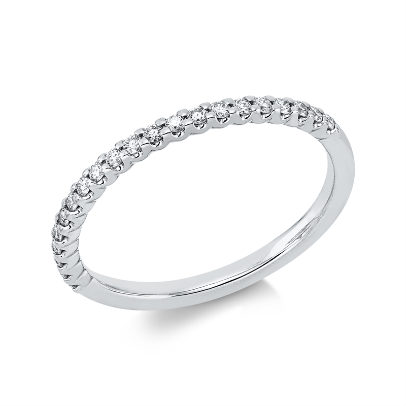 Ring    aus 750/-18 Karat Weißgold mit 21 Diamanten 0