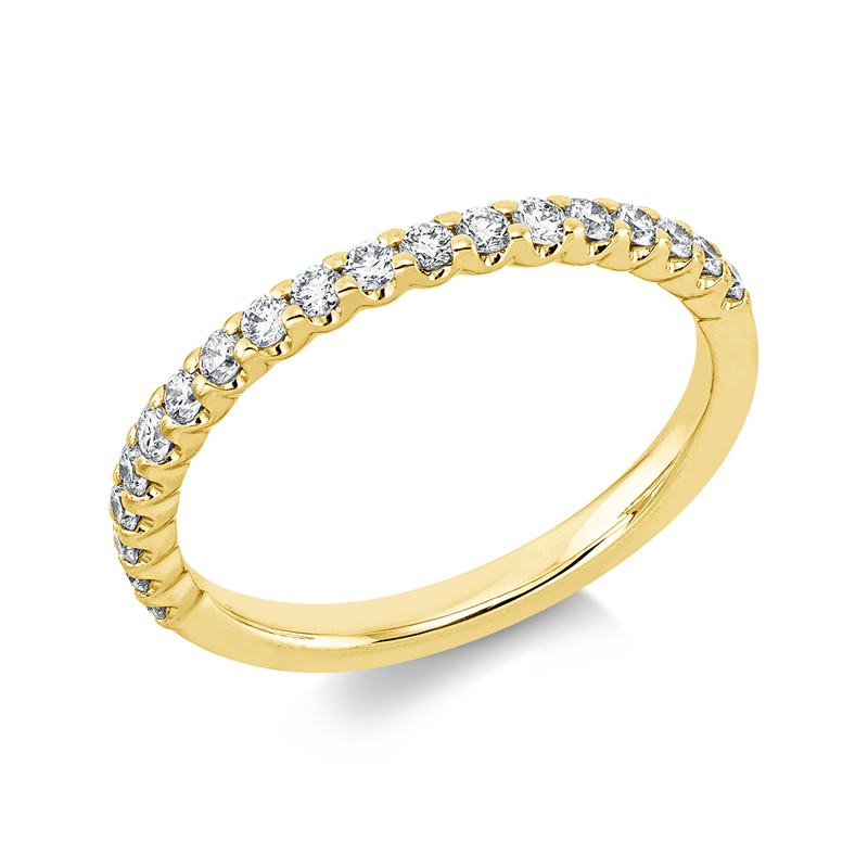 Ring    aus 750/-18 Karat Gelbgold mit 19 Diamanten 0