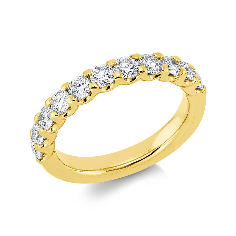 Ring    aus 750/-18 Karat Gelbgold mit 11 Diamanten 1