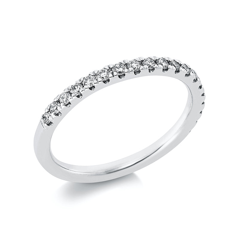 Ring    aus 585/-14 Karat Weißgold mit 19 Diamanten 0