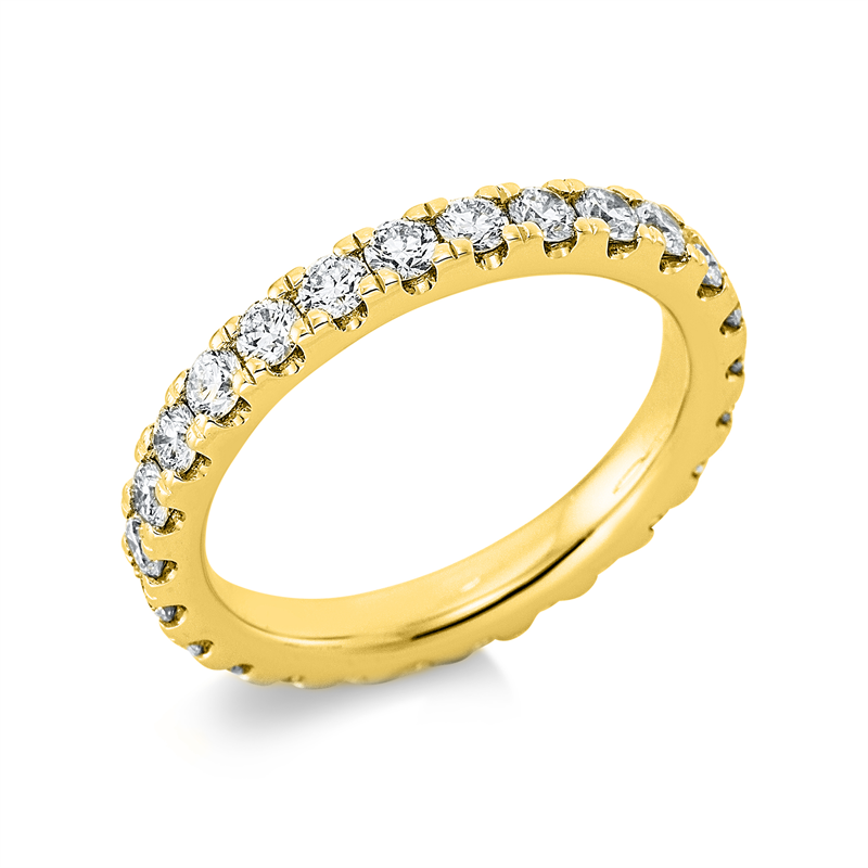 Ring    aus 585/-14 Karat Gelbgold mit 23 Diamanten 1