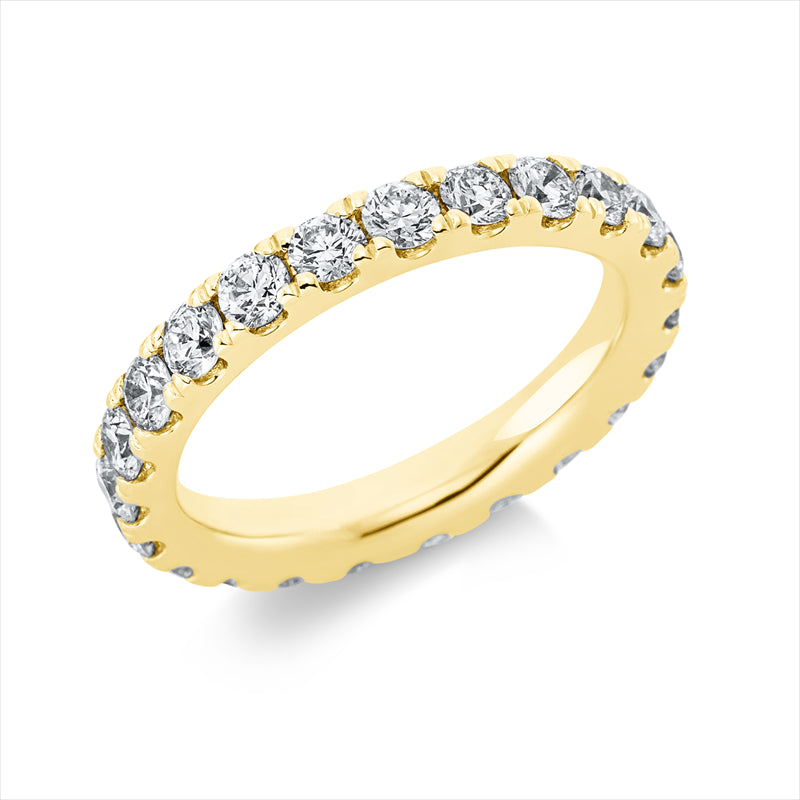 Ring    aus 750/-18 Karat Gelbgold mit 23 Diamanten 2 ct