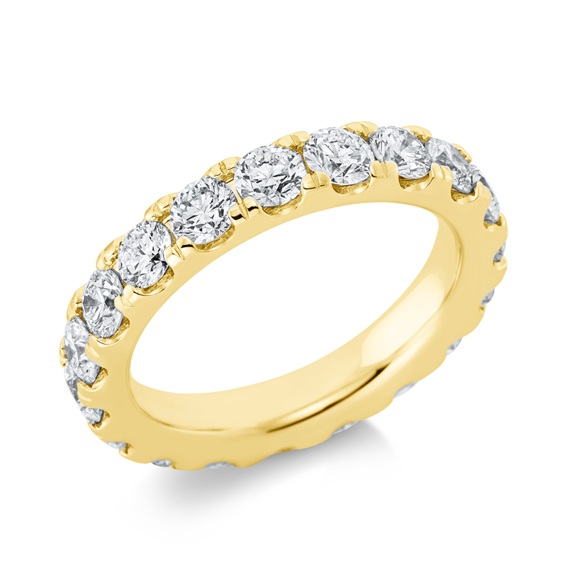 Ring    aus 585/-14 Karat Gelbgold mit 17 Diamanten 2