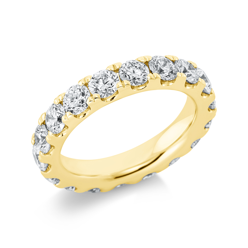 Ring    aus 585/-14 Karat Gelbgold mit 16 Diamanten 3