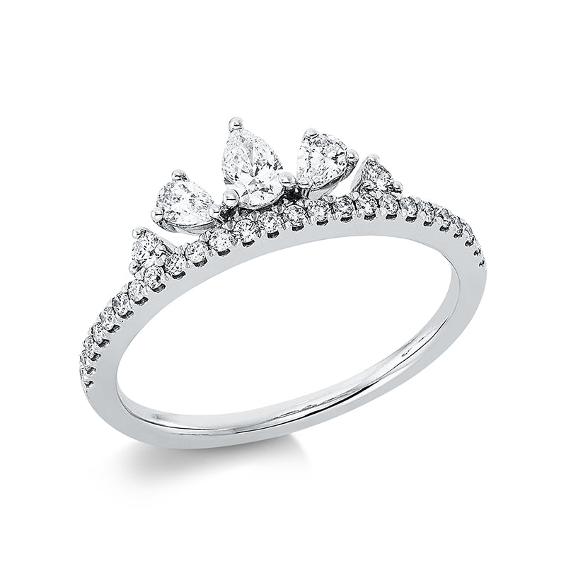 Ring    aus 750/-18 Karat Weißgold mit 30 Diamanten 0