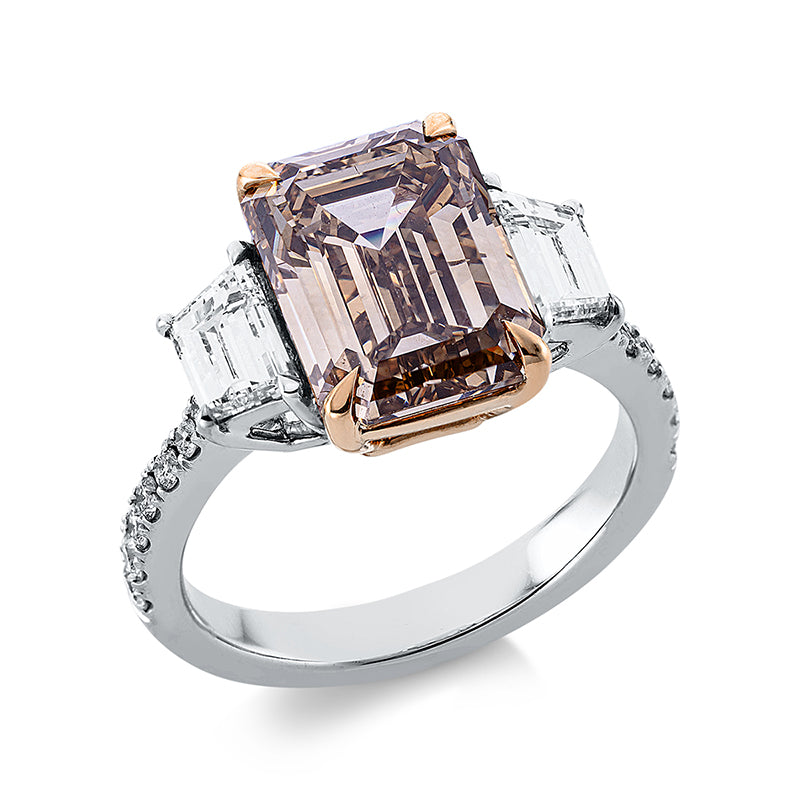 Ring    aus 750/-18 Karat Weißgold / Rotgold mit 17 Diamanten 6