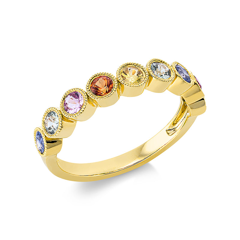 Ring mit Saphir  aus 750/-18 Karat Gelbgold  