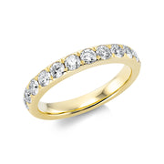 Ring - Memoire halb aus Gold mit Diamanten - 1CM30