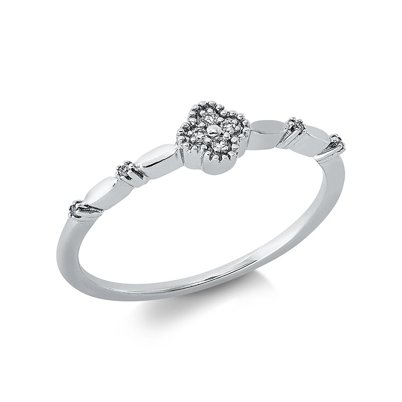 Ring    aus 585/-14 Karat Weißgold mit 8 Diamanten 0