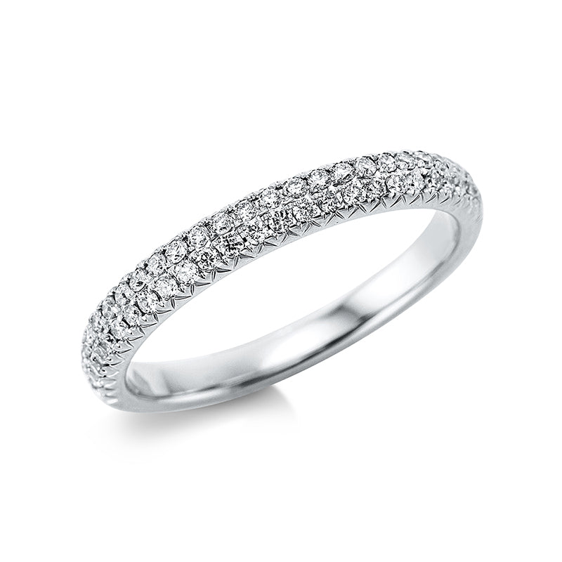 Ring    aus 750/-18 Karat Weißgold mit 50 Diamanten 0