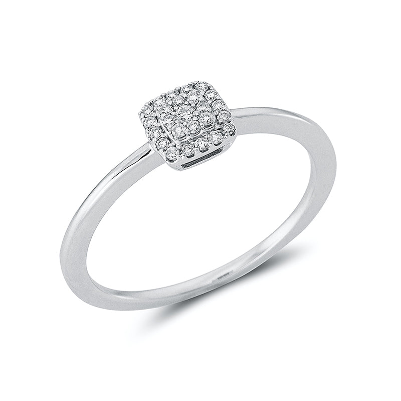 Ring    aus 585/-14 Karat Weißgold mit 25 Diamanten 0