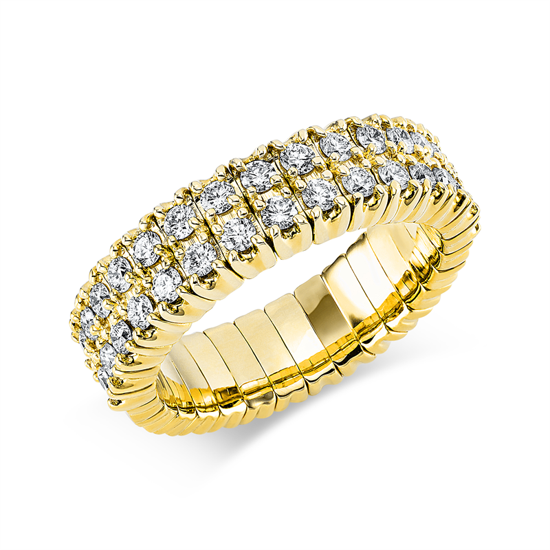 Ring    aus 750/-18 Karat Gelbgold mit 36 Diamanten 1 ct