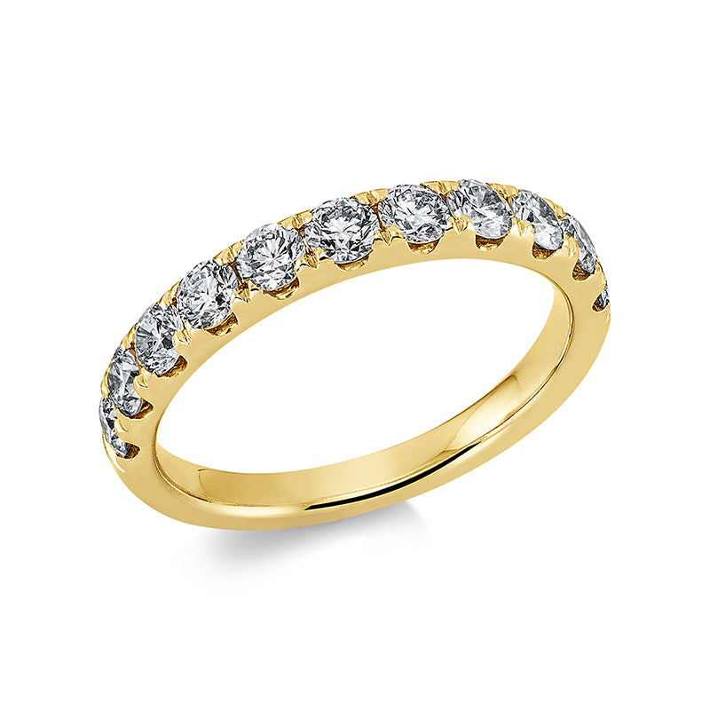 Ring    aus 750/-18 Karat Gelbgold mit 11 Diamanten 0