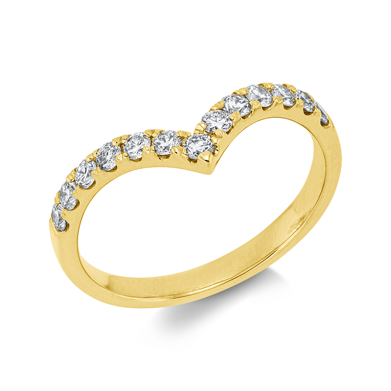 Ring    aus 750/-18 Karat Gelbgold mit 13 Diamanten 0