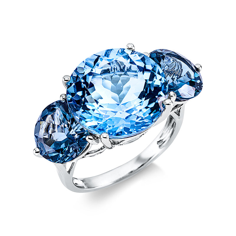 Ring mit Topas  aus 750/-18 Karat Weißgold  