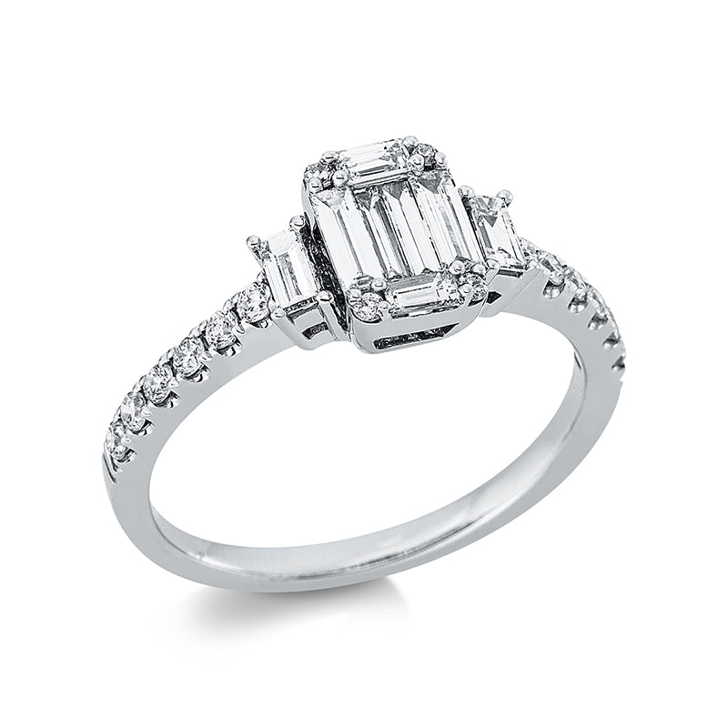 Ring    aus 750/-18 Karat Weißgold mit 23 Diamanten 0