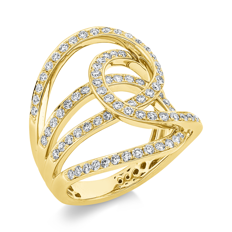 Ring aus Gold mit Diamanten - 1CU78