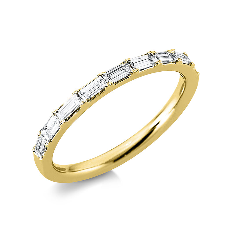 Ring - Memoire halb aus Gold mit Diamanten - 1CV19