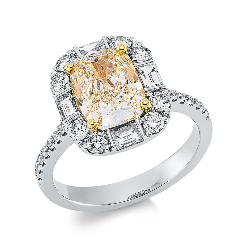 Ring    aus 750/-18 Karat Weißgold / Gelbgold mit 41 Diamanten 3