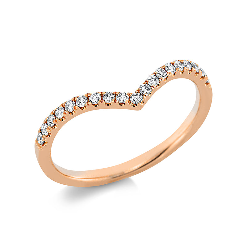 Ring    aus 750/-18 Karat Rotgold mit 19 Diamanten 0