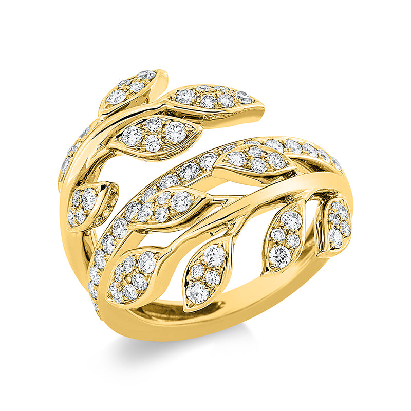 Ring    aus 750/-18 Karat Gelbgold mit 71 Diamanten 0