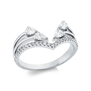 Ring    aus 750/-18 Karat Weißgold mit 27 Diamanten 0