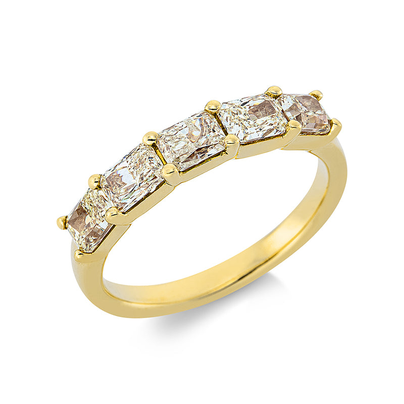 Ring    aus 750/-18 Karat Gelbgold mit 5 Diamanten 1