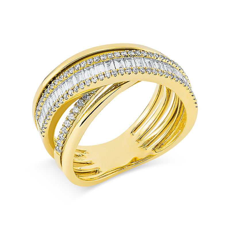 Ring - Mehrfachsteinbesatz aus Gold mit Diamanten - 1CZ84