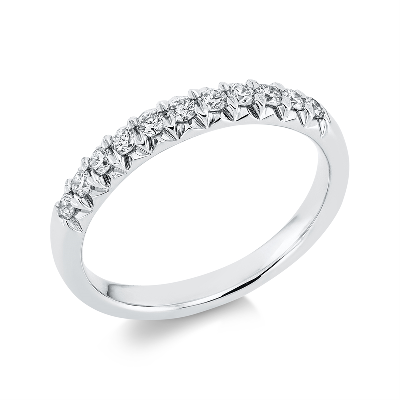 Ring    aus 750/-18 Karat Weißgold mit 11 Diamanten 0