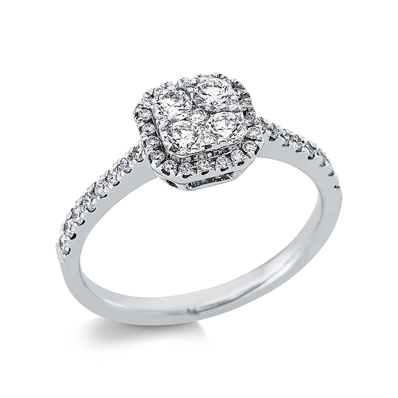 Ring    aus 750/-18 Karat Weißgold mit 45 Diamanten 0