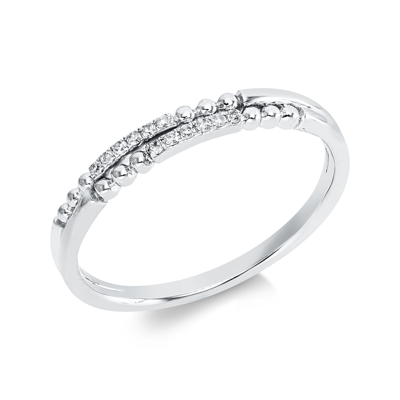 Ring    aus 750/-18 Karat Weißgold mit 12 Diamanten 0