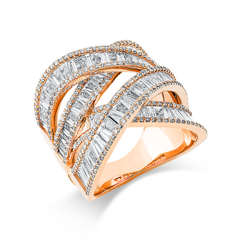 Ring - Mehrfachsteinbesatz aus Gold mit Diamanten - 1DB50