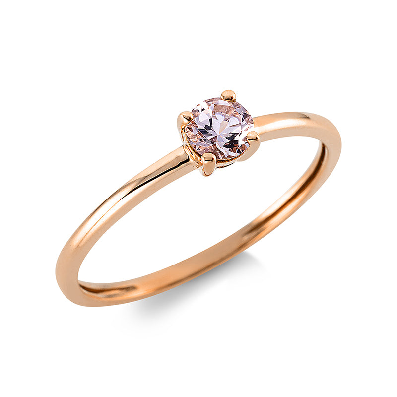 Ring mit Morganit  aus 750/-18 Karat Rotgold  