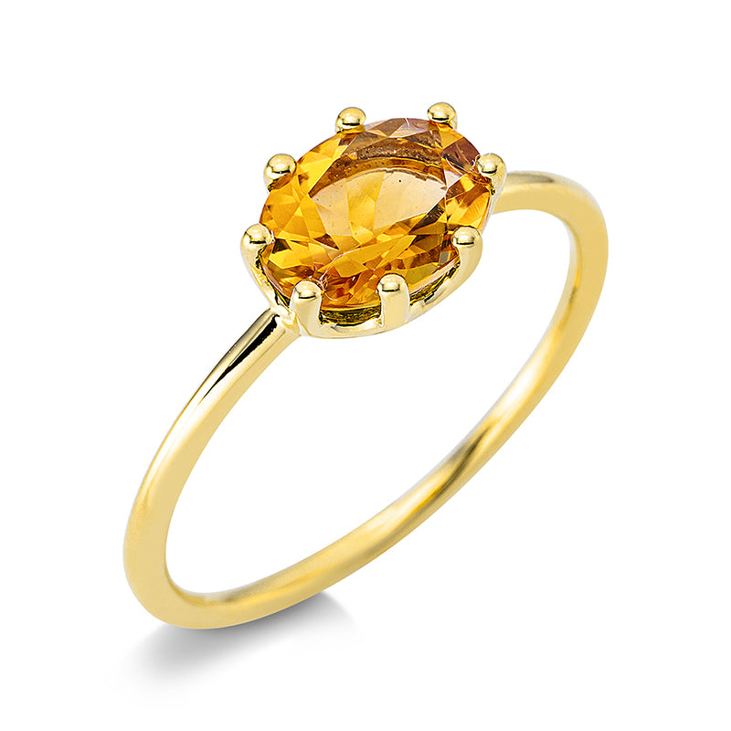 Ring mit Citrin  aus 750/-18 Karat Gelbgold MPM_SKIP_FIELD 