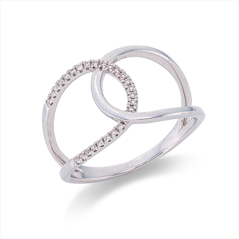 Ring    aus 750/-18 Karat Weißgold mit 26 Diamanten 0