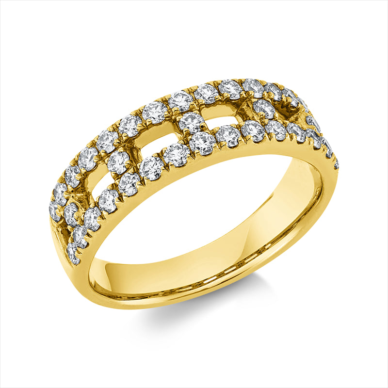 Ring    aus 750/-18 Karat Gelbgold mit 35 Diamanten 0