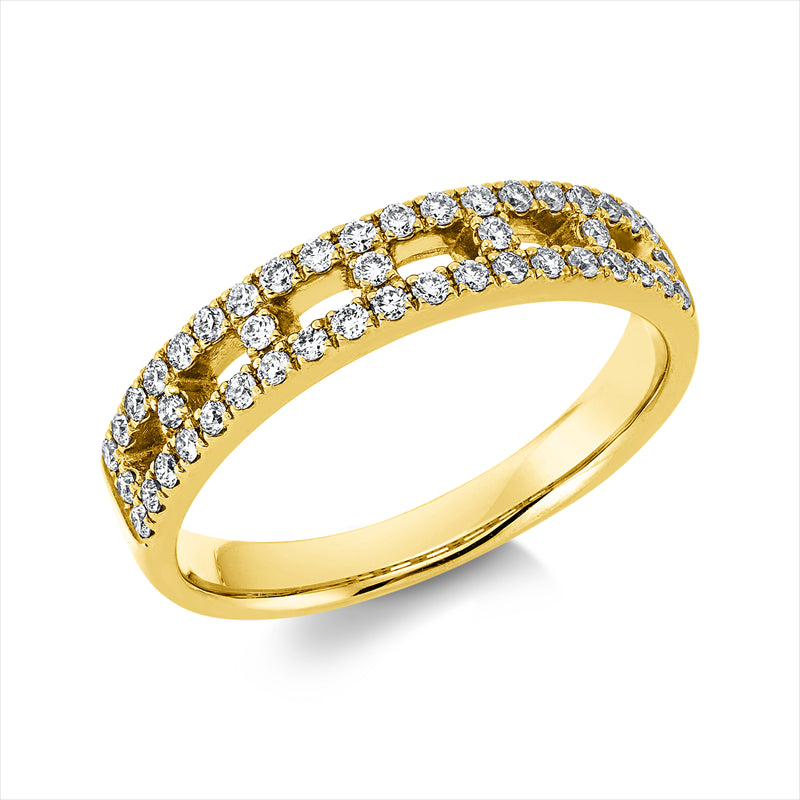 Ring    aus 750/-18 Karat Gelbgold mit 45 Diamanten 0