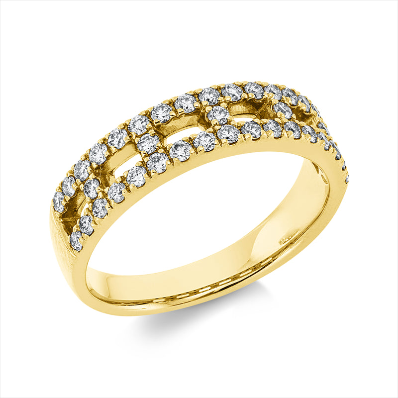 Ring    aus 750/-18 Karat Gelbgold mit 39 Diamanten 0
