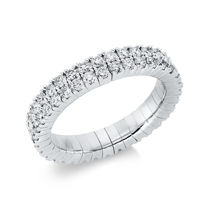 Ring    aus 750/-18 Karat Weißgold mit 70 Diamanten 1