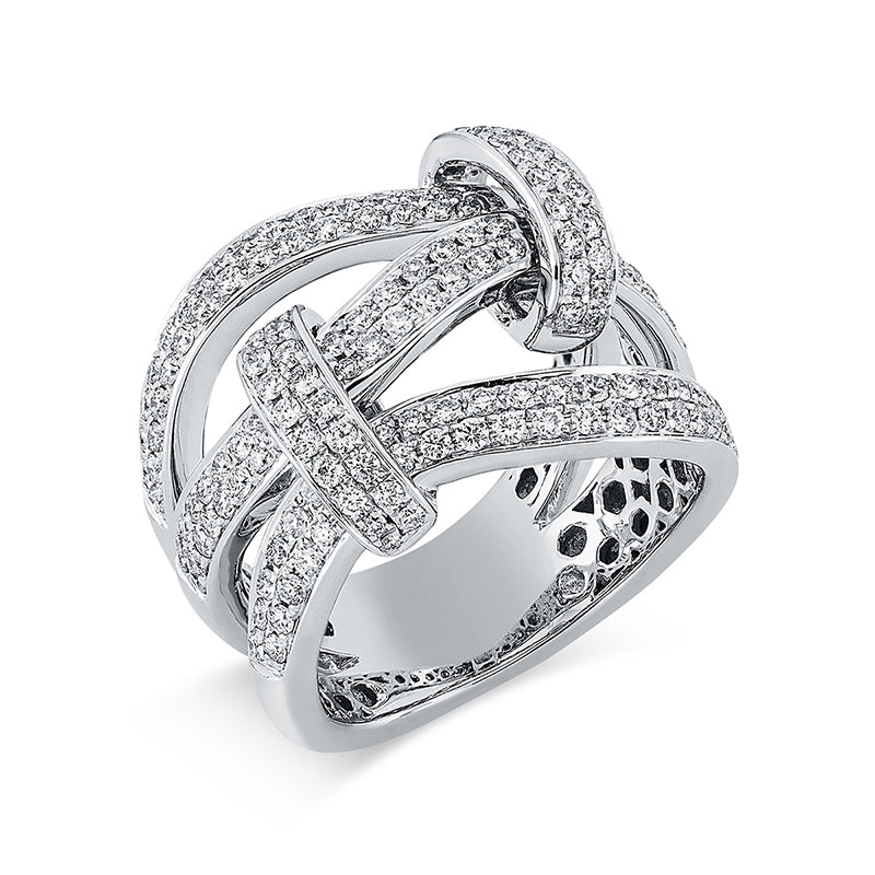 Ring    aus 750/-18 Karat Weißgold mit 170 Diamanten 1