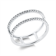 Ring    aus 750/-18 Karat Weißgold mit 44 Diamanten 0