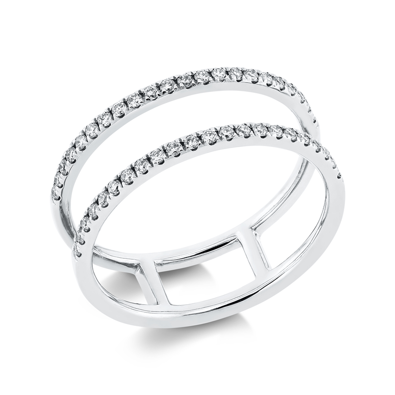 Ring    aus 750/-18 Karat Weißgold mit 44 Diamanten 0