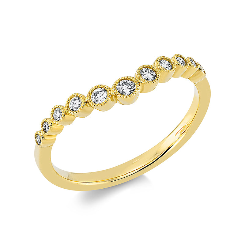 Ring - Mehrfachsteinbesatz aus Gold mit Diamanten - 1DN44