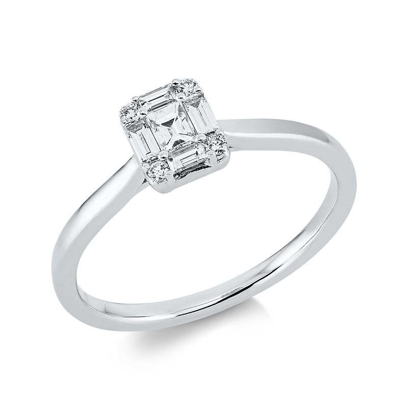 Ring    aus 750/-18 Karat Weißgold mit 25 Diamanten 0