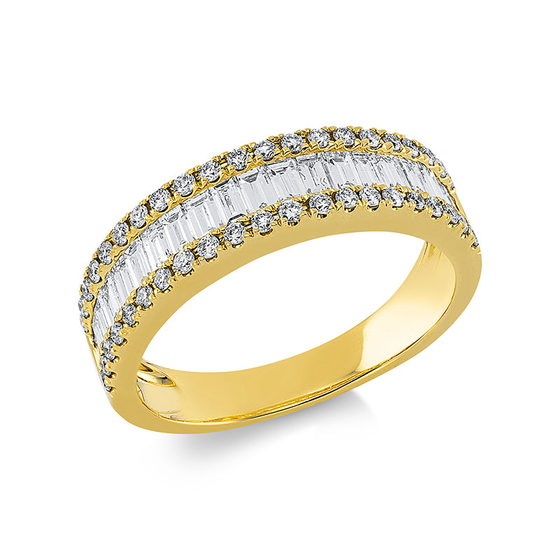Ring - Mehrfachsteinbesatz aus Gold mit Diamanten - 1DO65