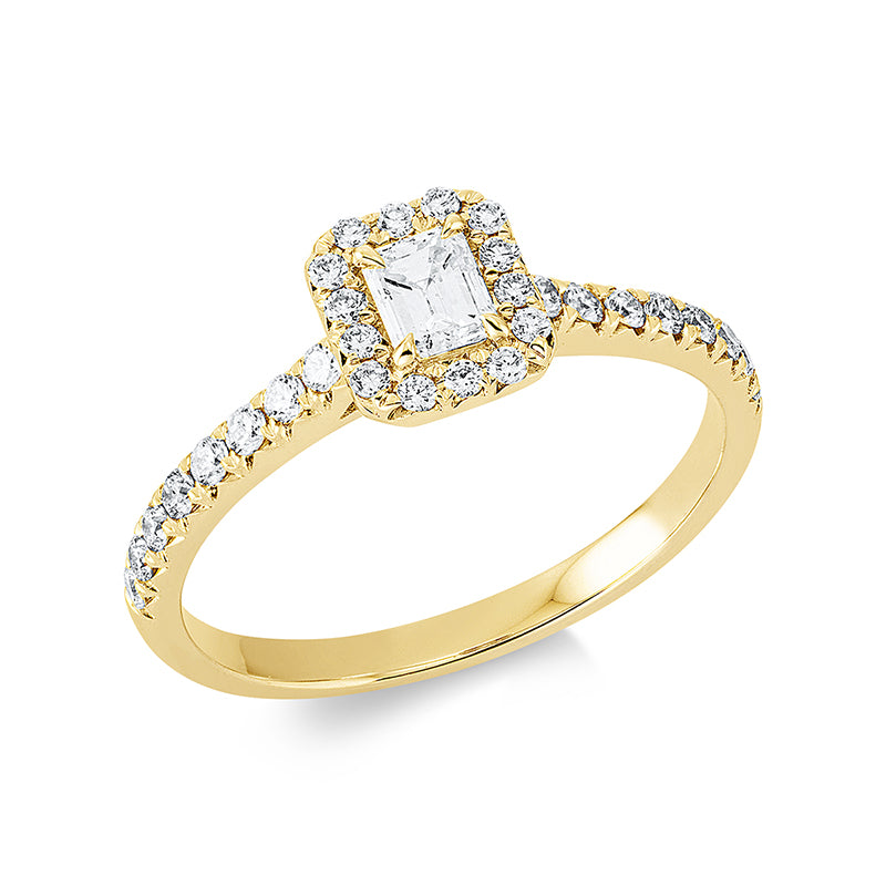 Ring    aus 750/-18 Karat Gelbgold mit 31 Diamanten 0
