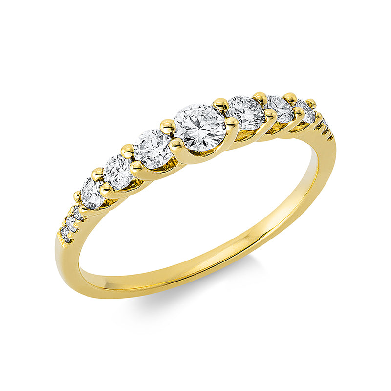 Ring    aus 750/-18 Karat Gelbgold mit 13 Diamanten 0