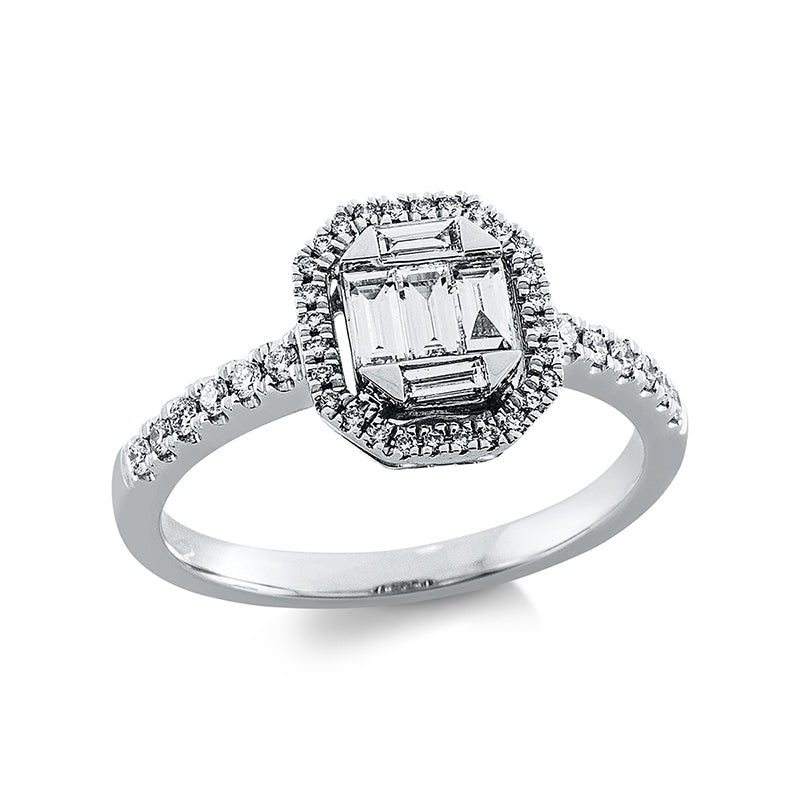 Ring    aus 750/-18 Karat Weißgold mit 45 Diamanten 0